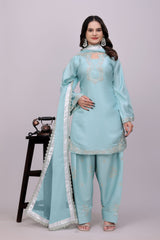Sky Blue Farshi Salwar