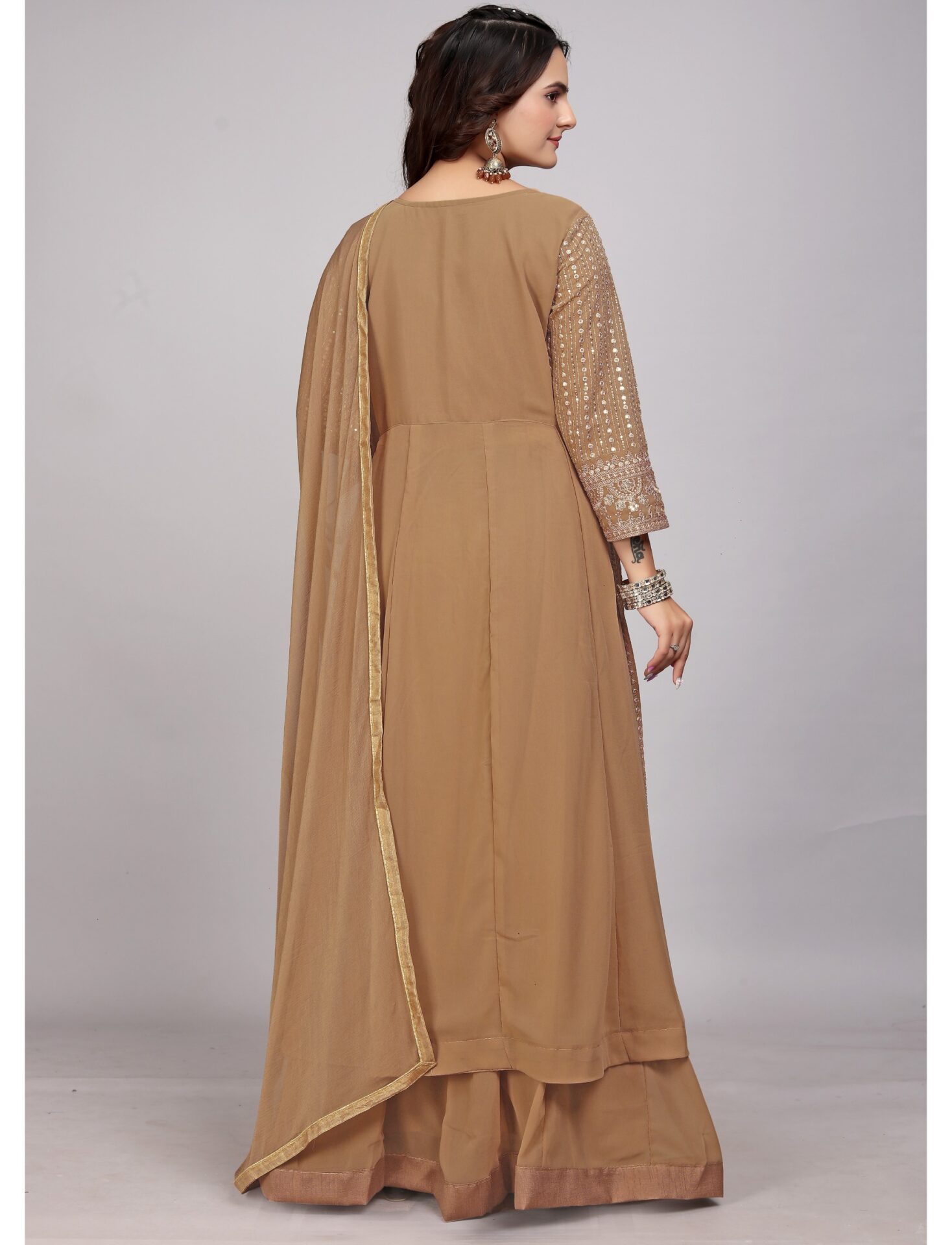 Golden Beige Women Lehenga