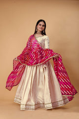 Silk Golden Lehenga Choli Women
