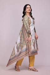 Woolen Digital Print Suit