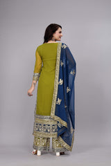 Embroidered Pakistani Plazo Suit Women
