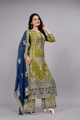 Embroidered Pakistani Plazo Suit Women