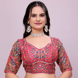 Pink Silk Designer Saree