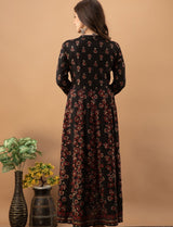 Rayon Printed Flared Anarkali