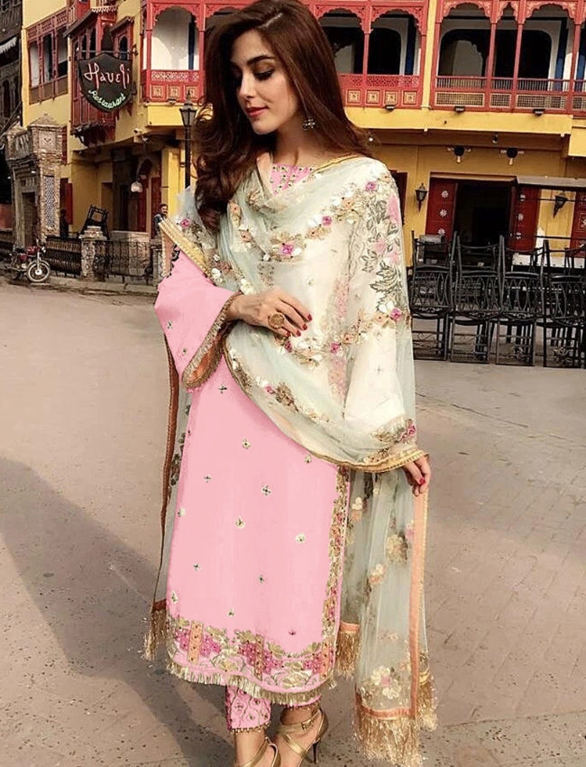 Georgette Designer Palazzo Suit