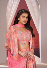 Pink Crop Top Palazzo Set Women