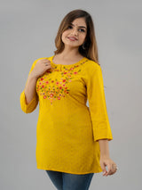 Rayon Embroidered Short Kurti