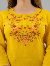 Rayon Embroidered Short Kurti