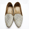 Off white Work Sherwani Jutti with Golden Work