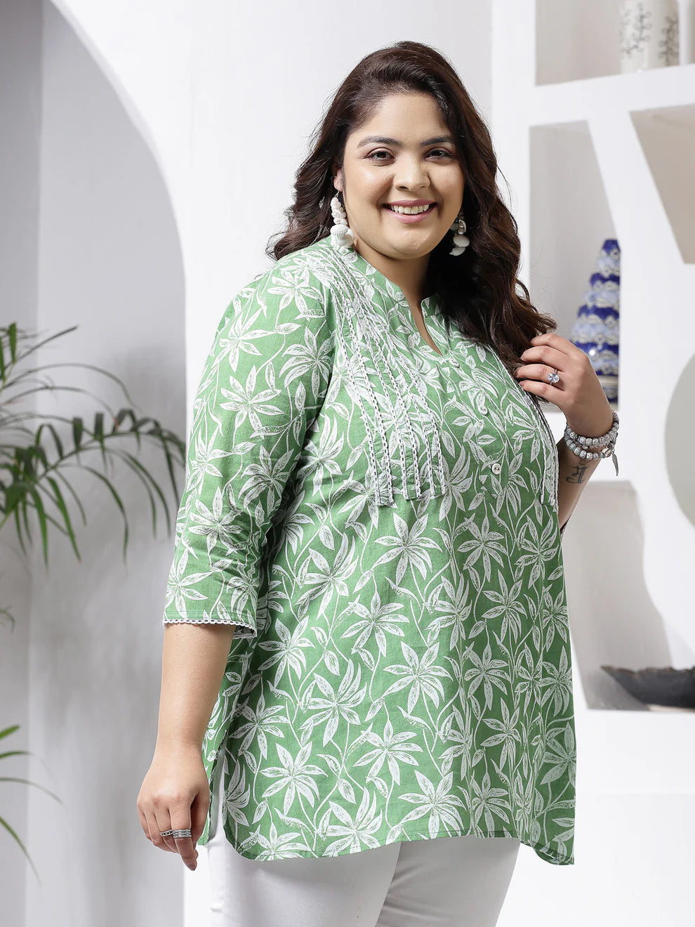 Tropical Printed Cotton Kurta