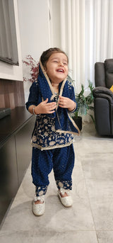 Blue Heavy Salwar Suit Girls