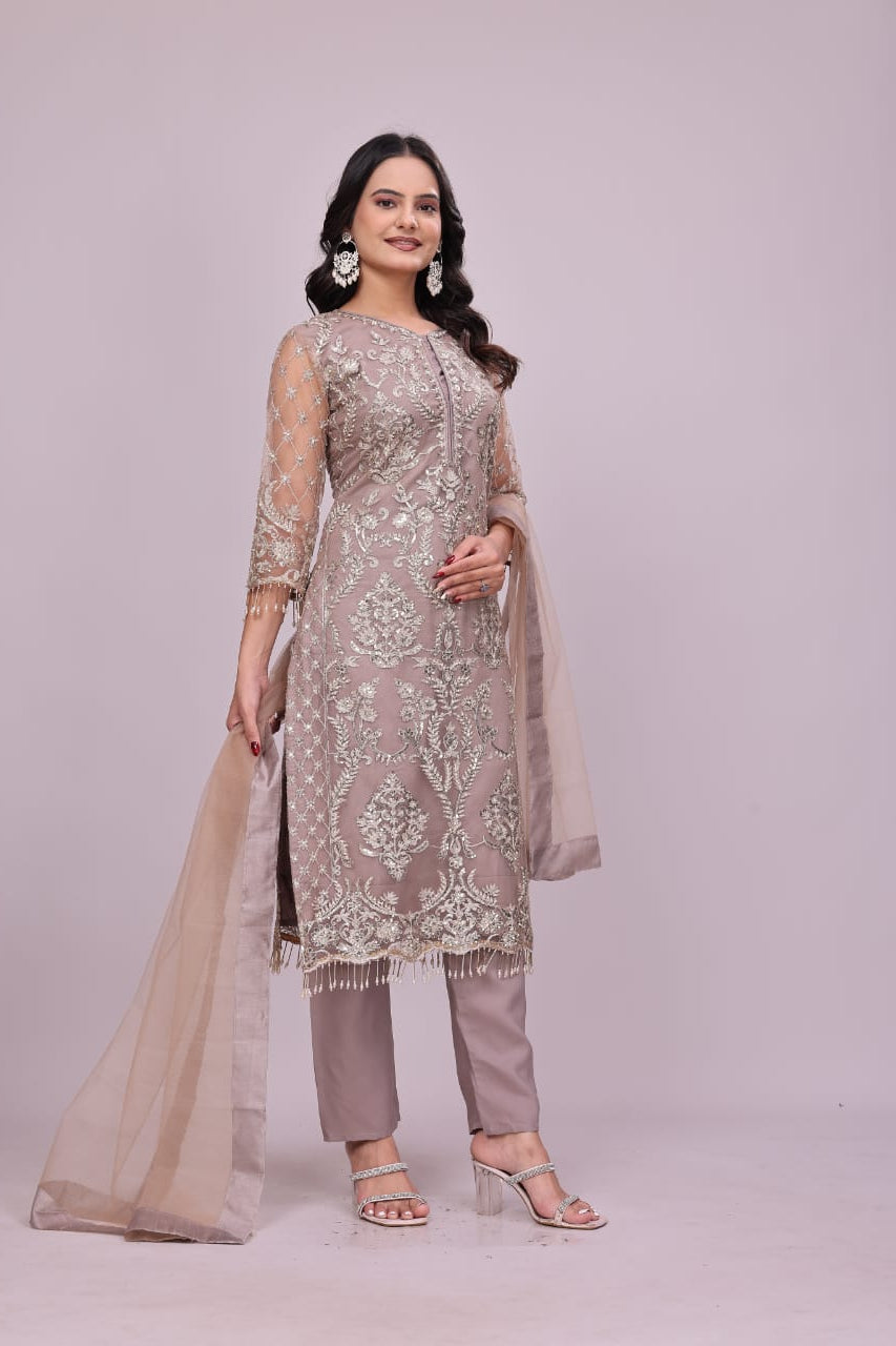 Pakistani Style Embroidered Suit