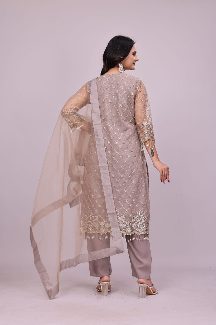 Pakistani Style Embroidered Suit