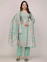 Woolen Floral Print Suit