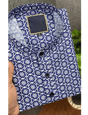 Blue Short kurta Men