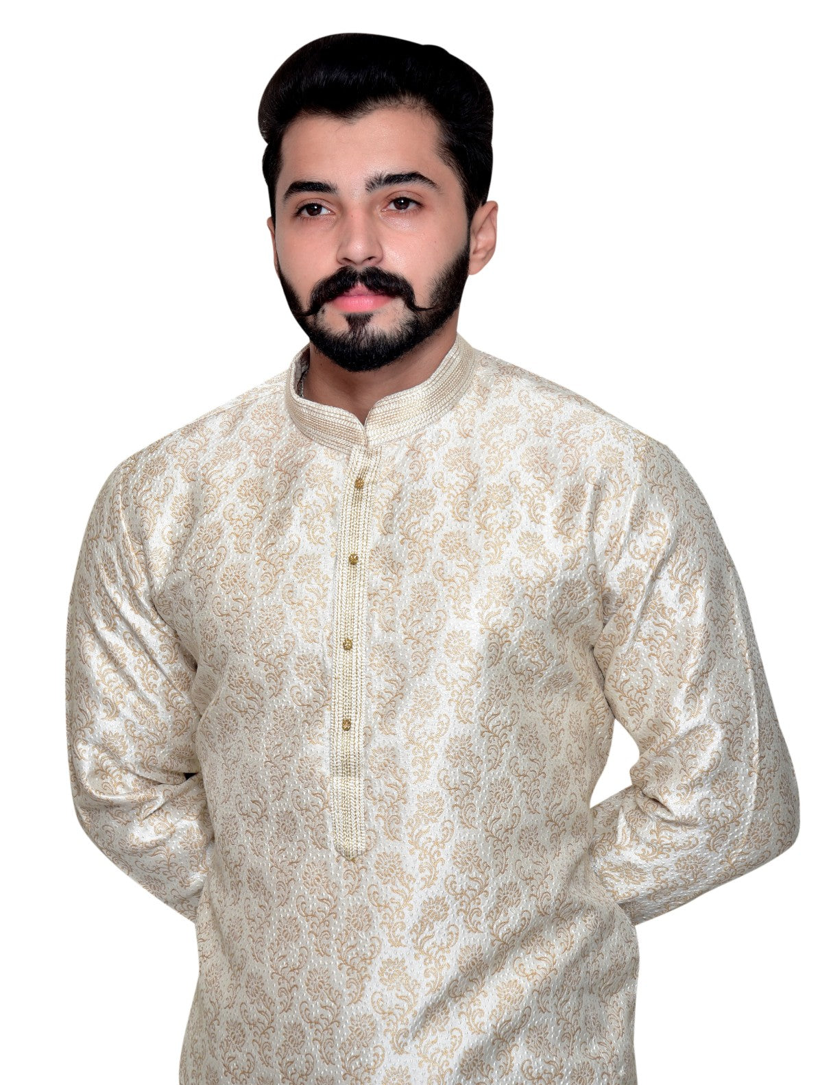 Golden Sherwani Kurta Pajama