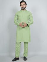 Ban Collar Mint Kurta Pajama