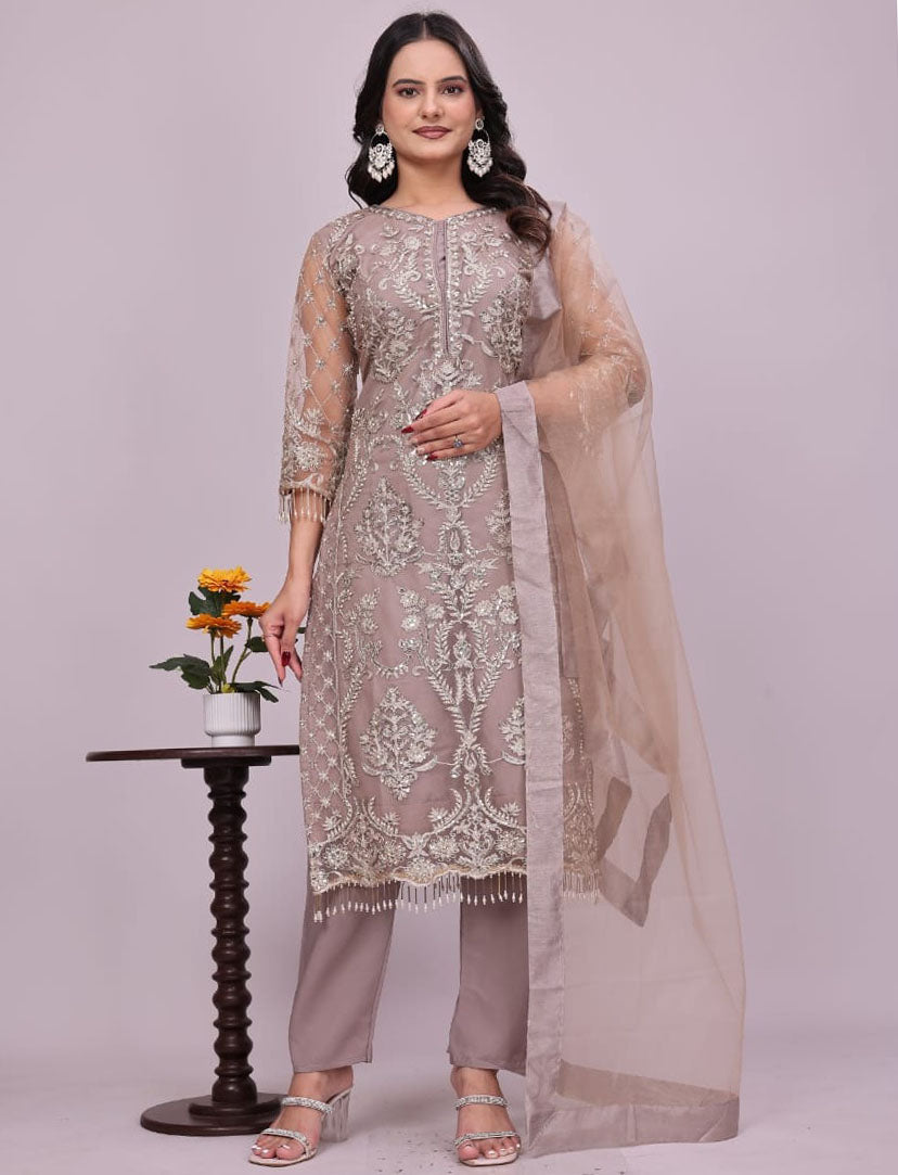 Pakistani Style Embroidered Suit