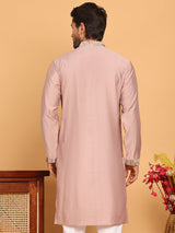 Embroidered Straight Kurtas For Men