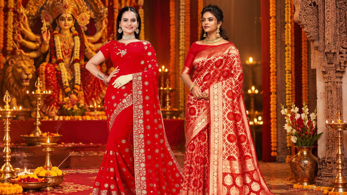 Best Durga Puja Saree Ideas for Women in Australia