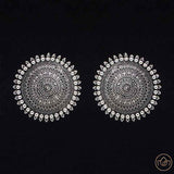 Oxidisded Studs Large (Silver/Golden) - 4cm Diameter