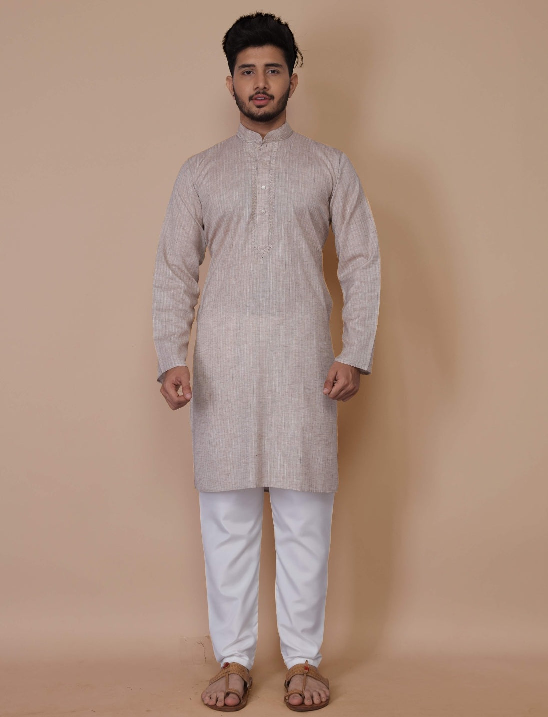 Cotton Embroidered Kurta Pajama
