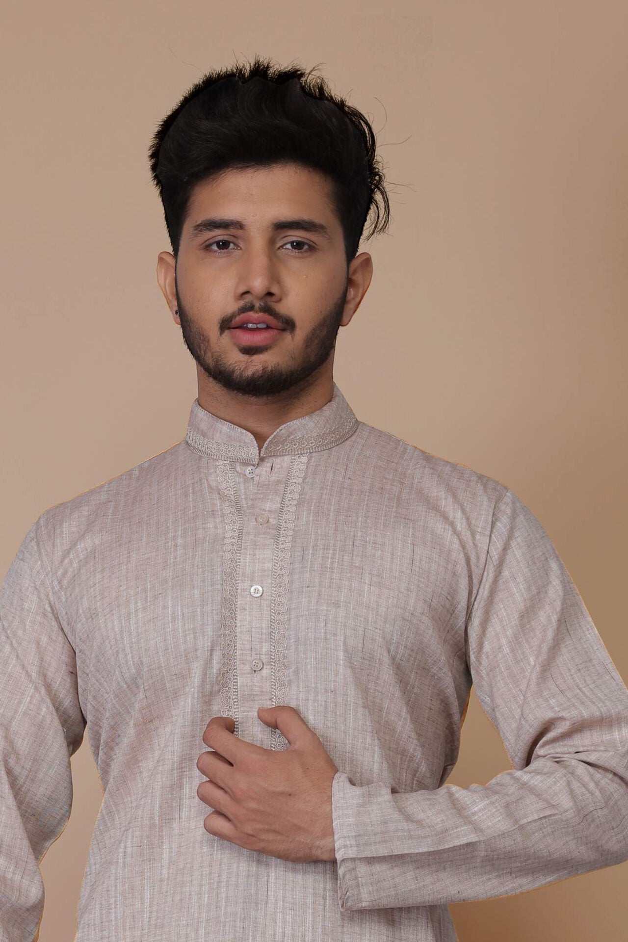 Cotton Embroidered Kurta Pajama