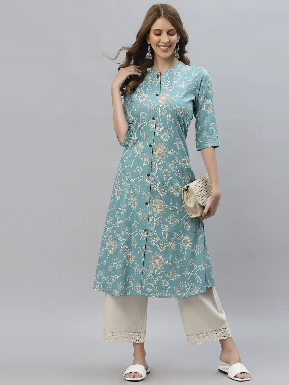 Floral PrintA-Line Kurta