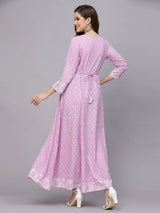 Printed Embroidered Anarkali Kurta