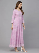 Printed Embroidered Anarkali Kurta