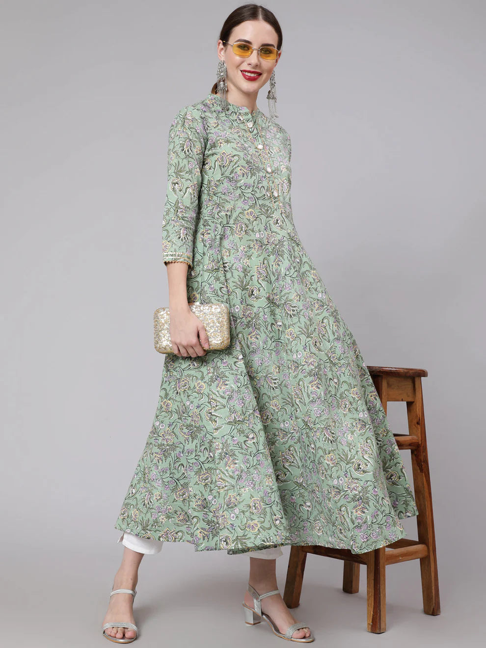 Cotton Floral AnarkaliKurta