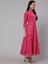 Bandhani Printed Anarkali Kurti
