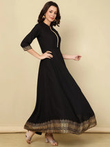 Black Anarkali Kurti Set