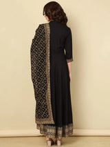 Black Anarkali Kurti Set