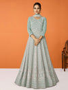 embroidered georgette anarkali suit