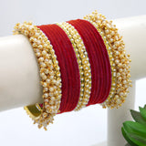 Bridal Bangles Red (1 Hand Set)