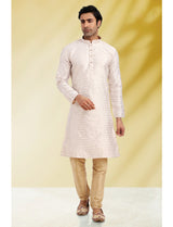 ethnic white silk kurta pajama