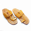 Kohlapuri Yellow Tan Chappal