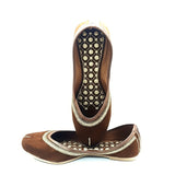 Brown Velvet Punjabi Jutti