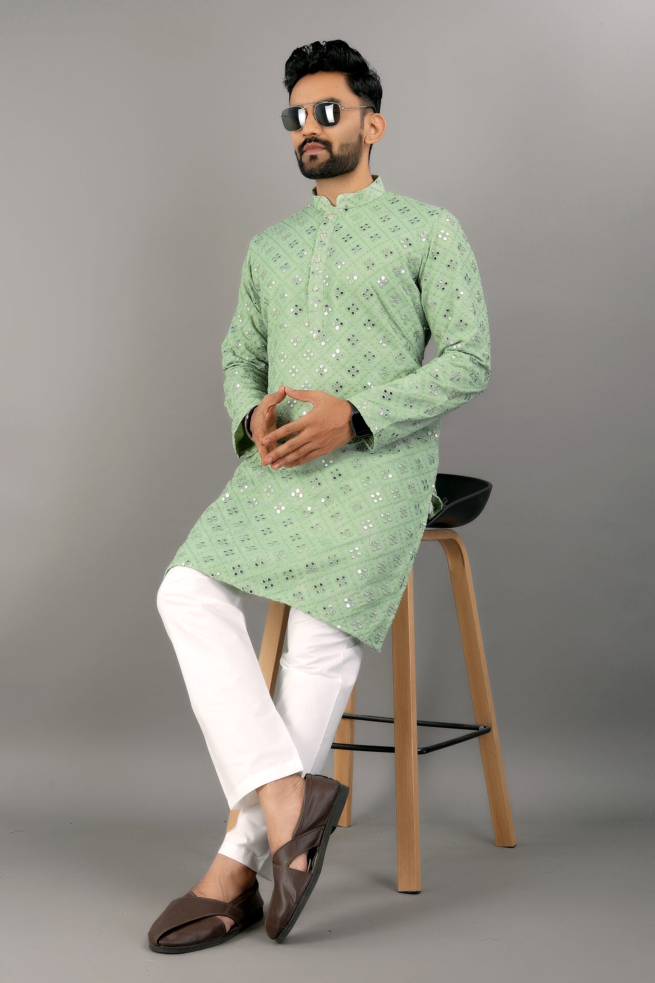 Georgette Mirror Kurta