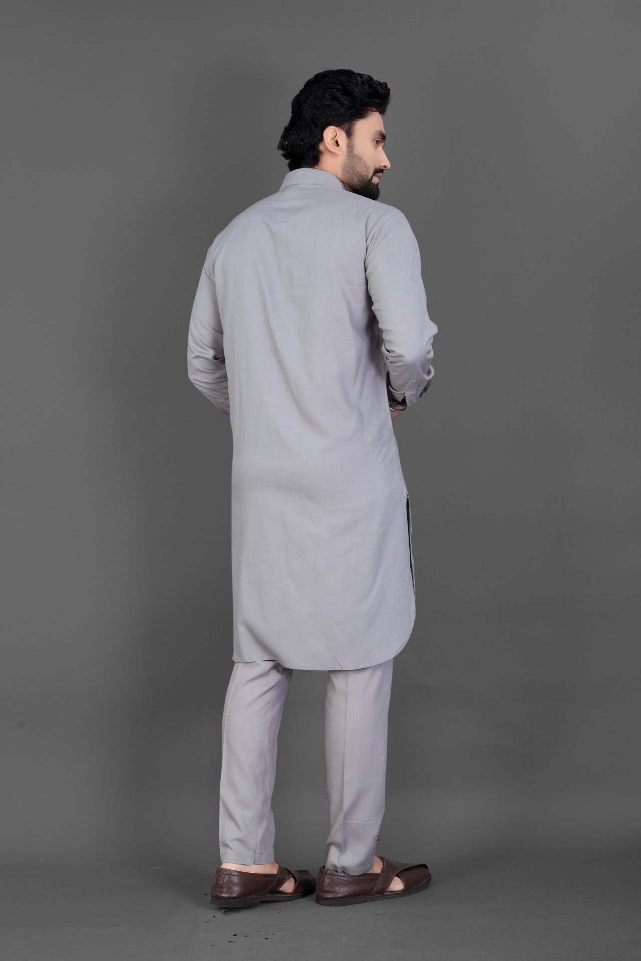 Grey Punjabi Kurta Pajama