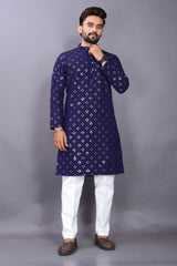 Blue Mirror Kurta Pajama