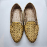 Golden Ethnic Sherwani Jutti