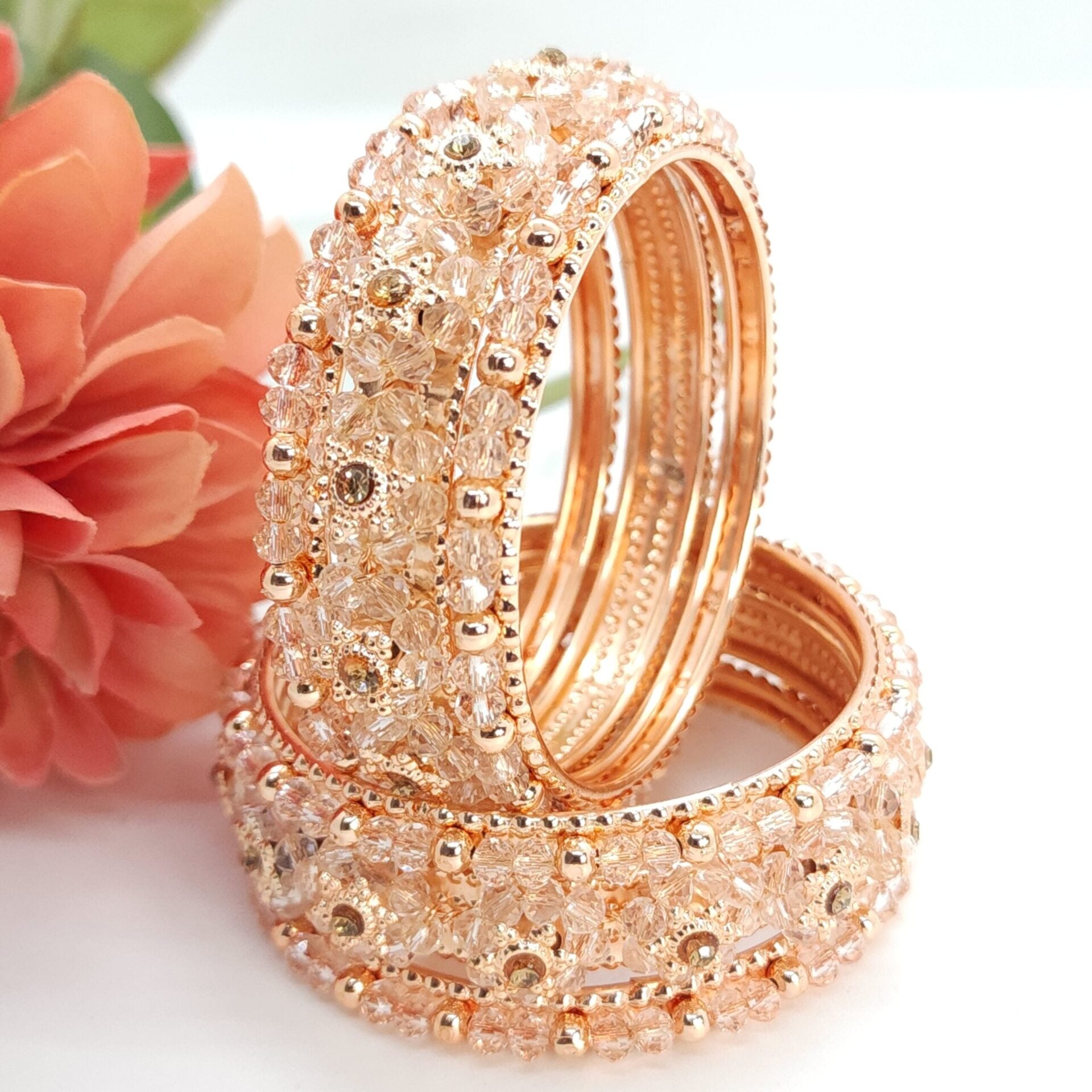 Rose gold bangles set