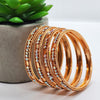 Rose Gold Bangles set of 4 with stones