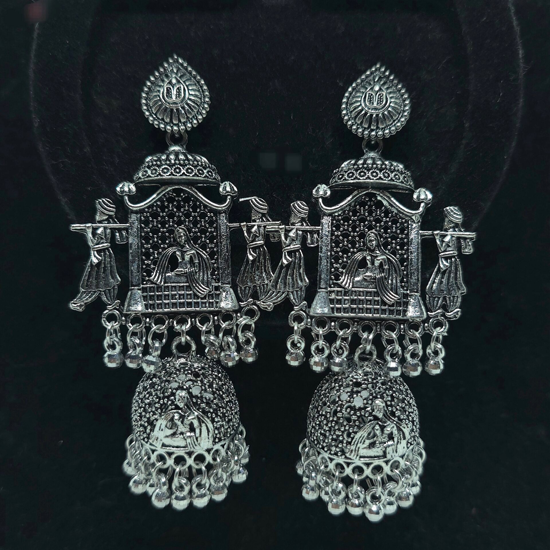 Silver Oxidised Earrings