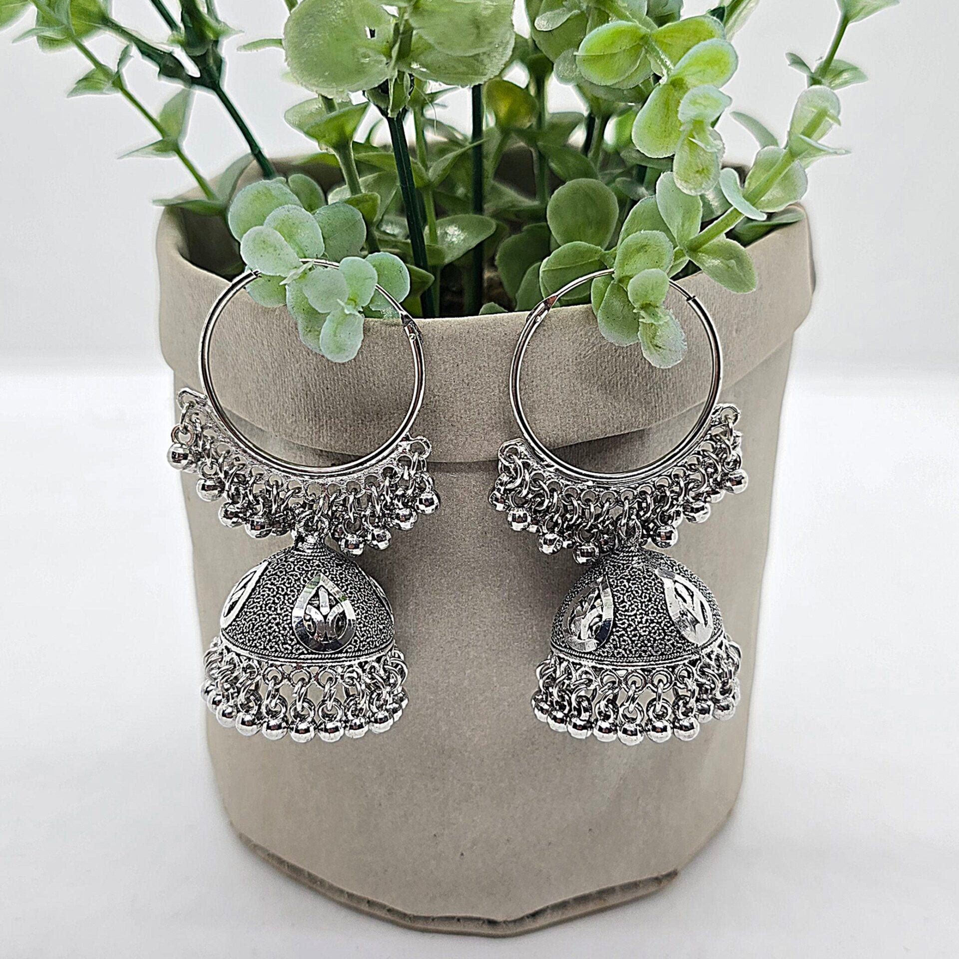 Silver Oxidised Earrings