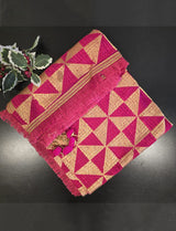 Pink Embroidered Phulkari Dupatta