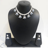 Blue Silver Necklace Set