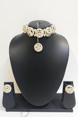 Choker Mirror Necklace Set
